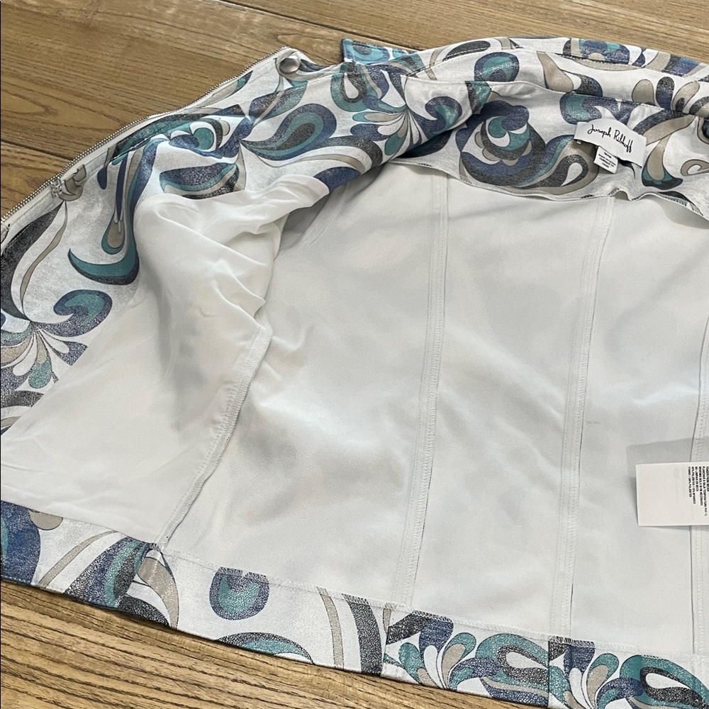 Joseph Ribkoff NWOT Moto Jacket 231951 Swirl Pattern Blazer- Size Medium - Picture 11 of 15